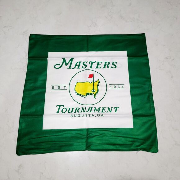 Masters Pillow Cover Golf Enthusiasts Decorative 18"X18" Double Sided Velvet NEW - Picture 3 of 7